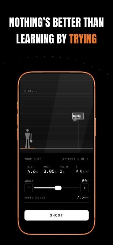 Basketball shot simulator