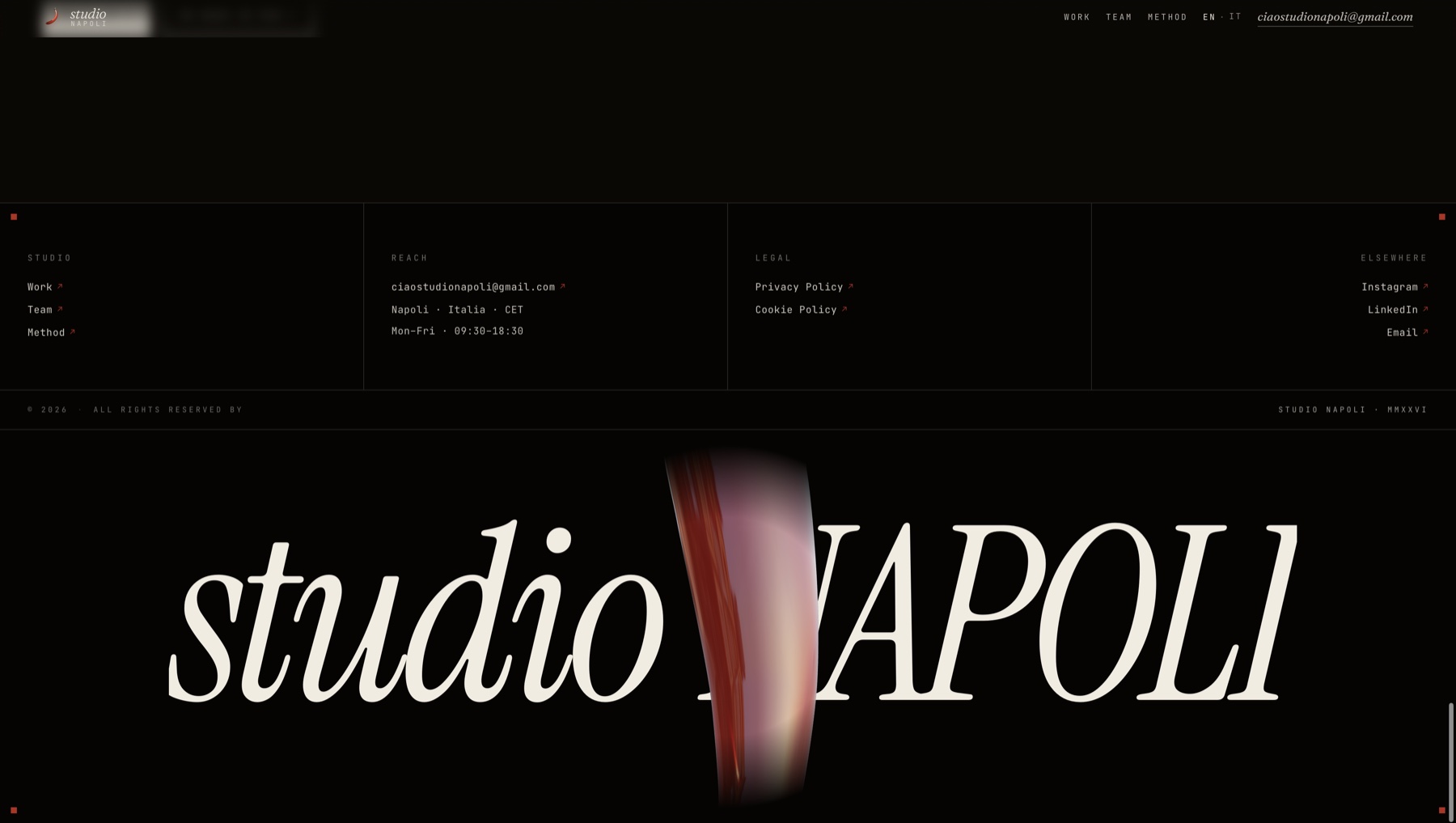 Studio Napoli — footer lockup